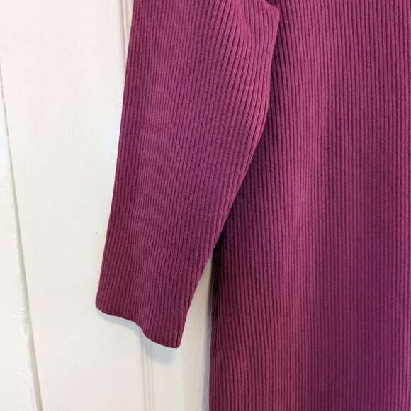 Hatch Skylar Rib Knit Midi Dress Pink Maternity Size 4 Mock Neck Stretch Bodycon - Picture 8 of 12